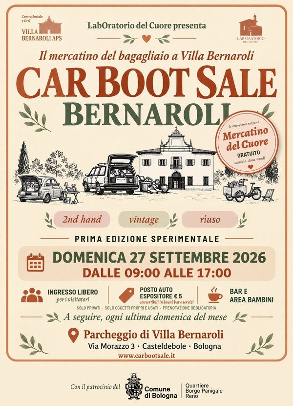 Volantino del Car Boot Sale di settembre