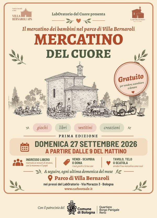 Volantino del Mercatino del Cuore di settembre